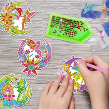 Load image into Gallery viewer, Acrylic Cartoon DIY Diamond Painting Crystal Wind Chimes Pendant Kit Home Decor