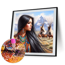 Load image into Gallery viewer, Diamond Painting - Full Round - indian woman (40*40CM)