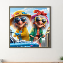 Load image into Gallery viewer, Diamond Painting - Full Round - Funny grandma (30*30CM)