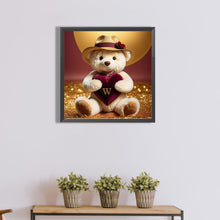Load image into Gallery viewer, Diamond Painting - Full Round - Bear letter W (40*40CM)