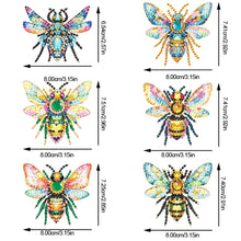 Load image into Gallery viewer, 6Pcs Acrylic Double Sided Animals Diamond Painting Keychain for Beginners Adults