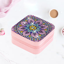 Load image into Gallery viewer, PU Partial Special Shaped Mandala Diamond Art Jewelry Box for Necklaces Earrings