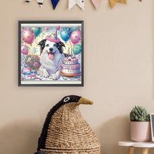 Load image into Gallery viewer, Diamond Painting - Partial Special Shaped - birthday dog (40*40CM)