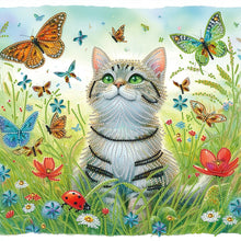 Load image into Gallery viewer, Diamond Painting - Partial Special Shaped - tiger cat (40*40CM)