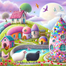 Load image into Gallery viewer, Diamond Painting - Full Round - abstract house (40*40CM)