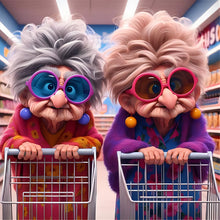 Load image into Gallery viewer, Diamond Painting - Full Round - Funny grandma (40*40CM)