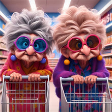 Load image into Gallery viewer, Diamond Painting - Full Round - Funny grandma (40*40CM)