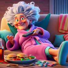 Load image into Gallery viewer, Diamond Painting - Full Round - Funny grandma (40*40CM)