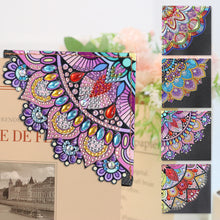 Load image into Gallery viewer, 4Pcs Mandala Diamonds Painting Corner Bookmarks DIY Flower Bookmarks Kit