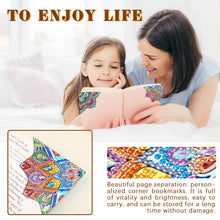 Load image into Gallery viewer, 4Pcs Mandala Diamonds Painting Corner Bookmarks DIY Flower Bookmarks Kit