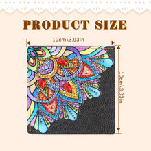 Load image into Gallery viewer, 4Pcs Mandala Diamonds Painting Corner Bookmarks DIY Flower Bookmarks Kit
