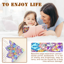Load image into Gallery viewer, 4Pcs Mandala Diamonds Painting Corner Bookmarks DIY Flower Bookmarks Kit