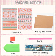 Load image into Gallery viewer, 2Pcs Ethnic Style Diamond Painting Placemat DIY Art Placemat for Table Decor