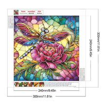 Load image into Gallery viewer, Diamond Painting - Partial Special Shaped - Gorgeous dragonfly (30*30CM)