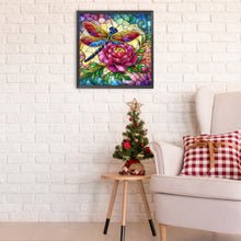 Load image into Gallery viewer, Diamond Painting - Partial Special Shaped - Gorgeous dragonfly (30*30CM)