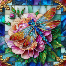 Load image into Gallery viewer, Diamond Painting - Partial Special Shaped - Gorgeous dragonfly (30*30CM)
