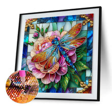 Load image into Gallery viewer, Diamond Painting - Partial Special Shaped - Gorgeous dragonfly (30*30CM)