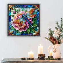 Load image into Gallery viewer, Diamond Painting - Partial Special Shaped - Gorgeous dragonfly (30*30CM)