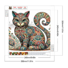 Load image into Gallery viewer, Diamond Painting - Partial Special Shaped - Mandala pattern cat (30*30CM)