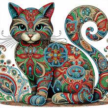 Load image into Gallery viewer, Diamond Painting - Partial Special Shaped - Mandala pattern cat (30*30CM)