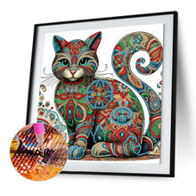 Load image into Gallery viewer, Diamond Painting - Partial Special Shaped - Mandala pattern cat (30*30CM)