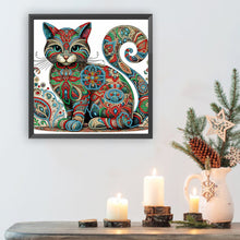 Load image into Gallery viewer, Diamond Painting - Partial Special Shaped - Mandala pattern cat (30*30CM)