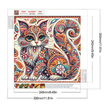 Load image into Gallery viewer, Diamond Painting - Partial Special Shaped - Mandala pattern cat (30*30CM)