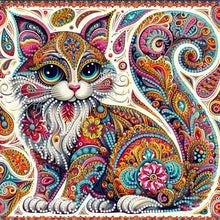 Load image into Gallery viewer, Diamond Painting - Partial Special Shaped - Mandala pattern cat (30*30CM)