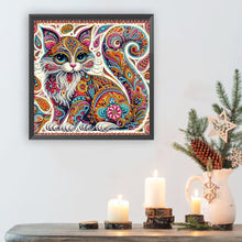 Load image into Gallery viewer, Diamond Painting - Partial Special Shaped - Mandala pattern cat (30*30CM)