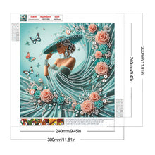 Load image into Gallery viewer, Diamond Painting - Partial Special Shaped - top hat lady (30*30CM)