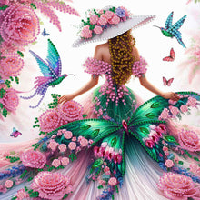 Load image into Gallery viewer, Diamond Painting - Partial Special Shaped - top hat lady (30*30CM)