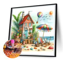 Load image into Gallery viewer, Diamond Painting - Full Round - beach hut (30*30CM)