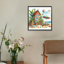Load image into Gallery viewer, Diamond Painting - Full Round - beach hut (30*30CM)