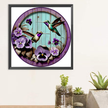 Load image into Gallery viewer, Diamond Painting - Full Round - round hummingbird (30*30CM)