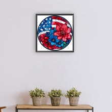 Load image into Gallery viewer, Diamond Painting - Full Round - round sign american flag (30*30CM)