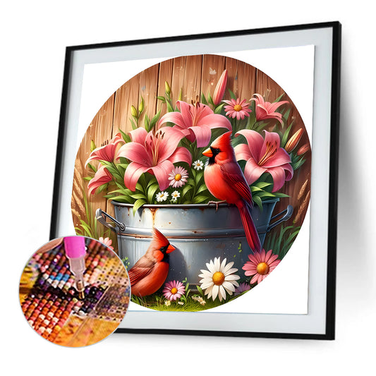 Diamond Painting - Full Round - cardinal bouquet (30*30CM)