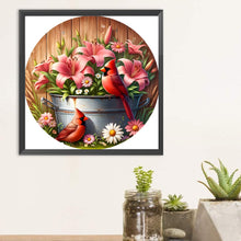 Load image into Gallery viewer, Diamond Painting - Full Round - cardinal bouquet (30*30CM)