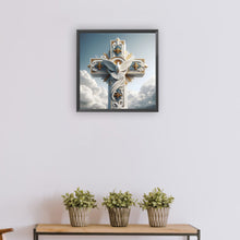 Load image into Gallery viewer, Diamond Painting - Full Round - cross peace dove (30*30CM)