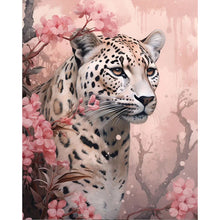 Load image into Gallery viewer, AB Diamond Painting - Full Round - Leopard among flowers (40*50CM)