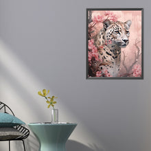 Load image into Gallery viewer, AB Diamond Painting - Full Round - Leopard among flowers (40*50CM)