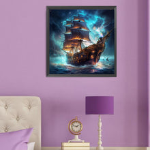 Load image into Gallery viewer, Diamond Painting - Full Round - sea sailing boat (50*50CM)