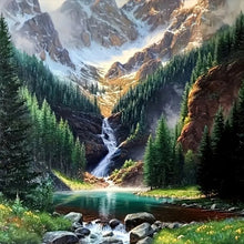 Load image into Gallery viewer, Diamond Painting - Full Round - waterfall scenery (50*50CM)