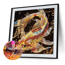 Load image into Gallery viewer, Diamond Painting - Partial Special Shaped - swimming goldfish (30*30CM)