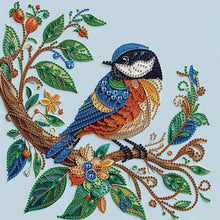Load image into Gallery viewer, Diamond Painting - Partial Special Shaped - blue tit (30*30CM)