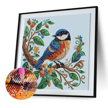 Load image into Gallery viewer, Diamond Painting - Partial Special Shaped - blue tit (30*30CM)