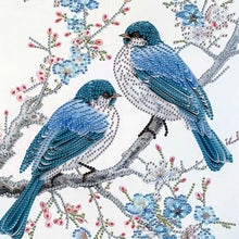 Load image into Gallery viewer, Diamond Painting - Partial Special Shaped - double blue tit (30*30CM)