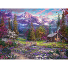 Load image into Gallery viewer, AB Diamond Painting - Full Square - purple hut (40*30CM)