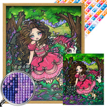 Load image into Gallery viewer, AB Diamond Painting - Full Square - unicorn girl (40*50CM)