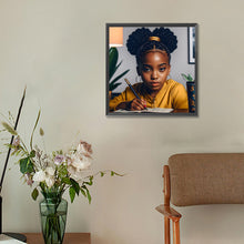Load image into Gallery viewer, Diamond Painting - Full Round - black girl (30*30CM)