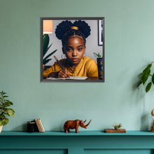 Load image into Gallery viewer, Diamond Painting - Full Round - black girl (30*30CM)